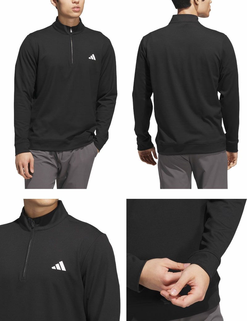 アディダスハーフジップ長袖スゥエットJVU44メンズゴルフウェアゴルフ2025春夏モデルadidas日本正規品