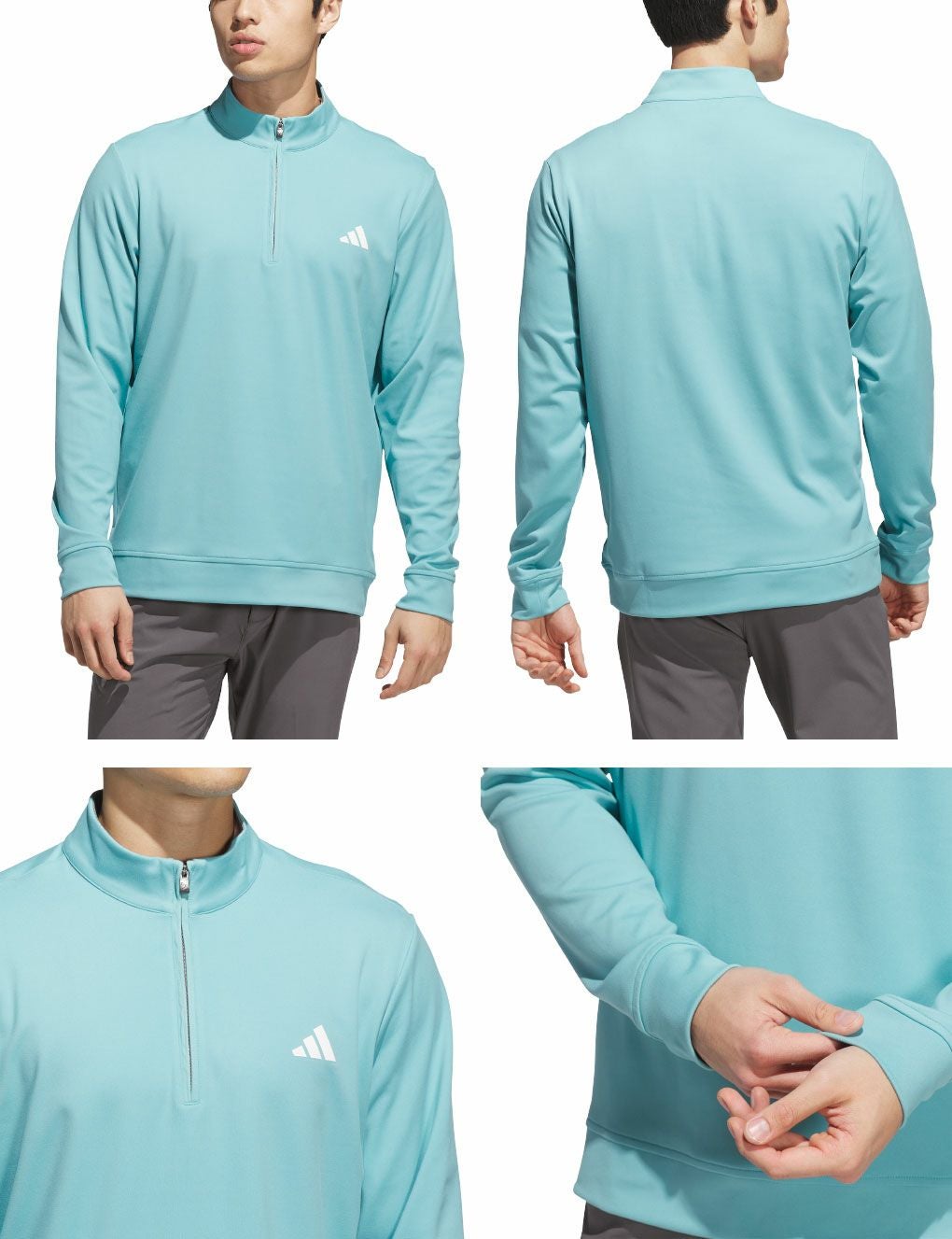 アディダスハーフジップ長袖スゥエットJVU44メンズゴルフウェアゴルフ2025春夏モデルadidas日本正規品
