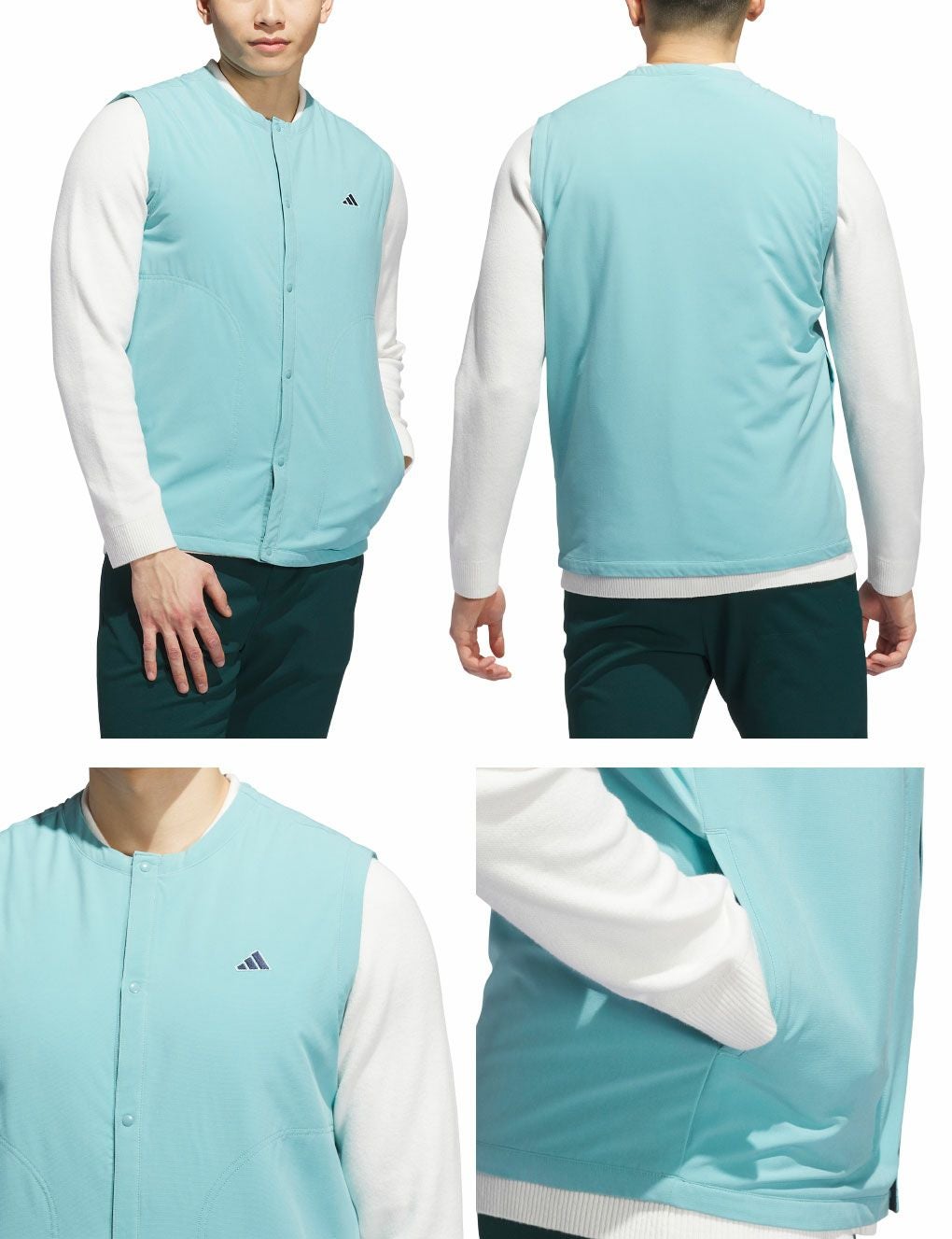 アディダスライトパテッドベストJVU71メンズゴルフウェアゴルフ2025春夏モデルadidas日本正規品