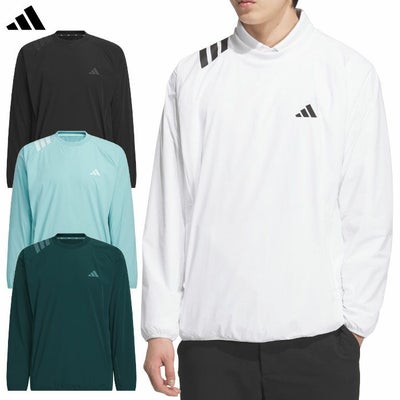 アディダス撥水 スリーストライプスプルオーバーウィンドJVU99メンズゴルフウェアゴルフ2025春夏モデルadidas日本正規品