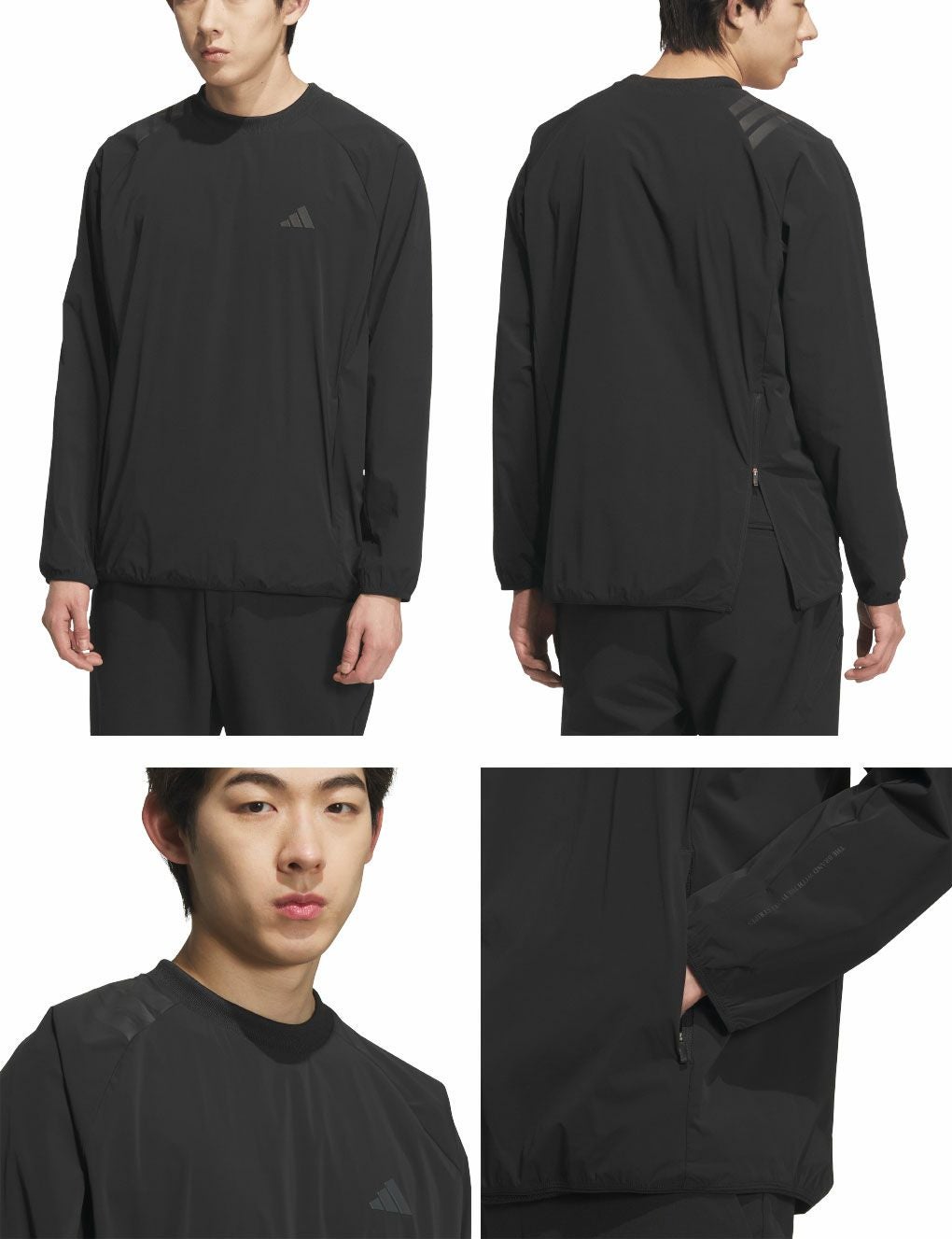 アディダス撥水 スリーストライプスプルオーバーウィンドJVU99メンズゴルフウェアゴルフ2025春夏モデルadidas日本正規品