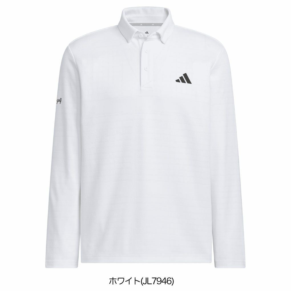 アディダスシーズナルジャガード長袖シャJVV03メンズゴルフウェアゴルフ2025春夏モデルadidas日本正規品