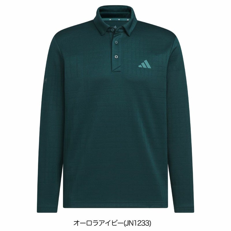 アディダスシーズナルジャガード長袖シャJVV03メンズゴルフウェアゴルフ2025春夏モデルadidas日本正規品