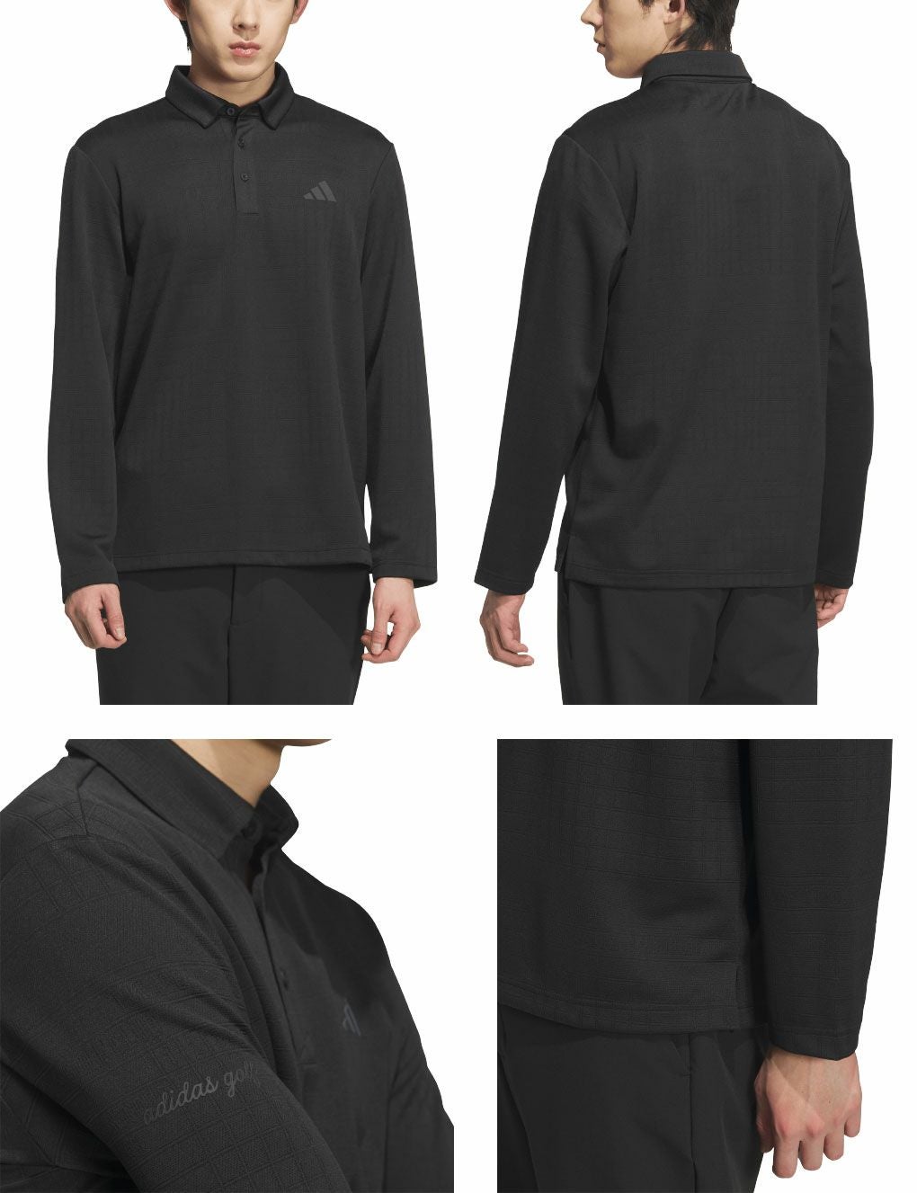 アディダスシーズナルジャガード長袖シャJVV03メンズゴルフウェアゴルフ2025春夏モデルadidas日本正規品