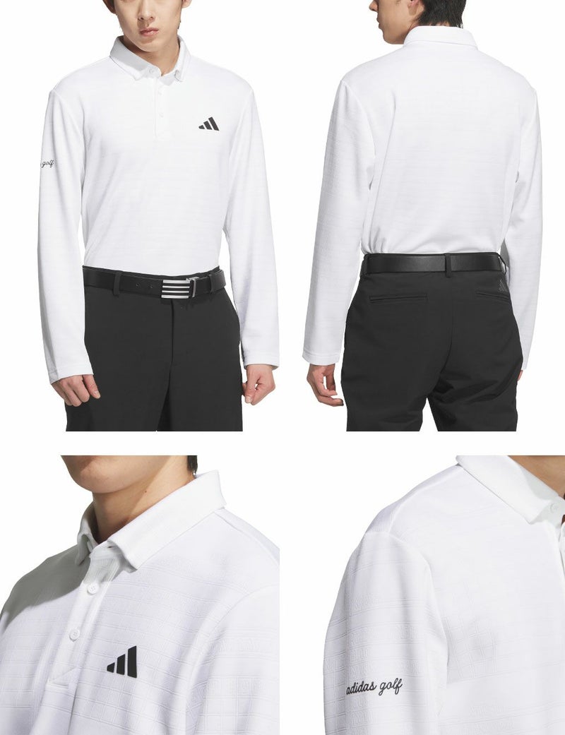 アディダスシーズナルジャガード長袖シャJVV03メンズゴルフウェアゴルフ2025春夏モデルadidas日本正規品