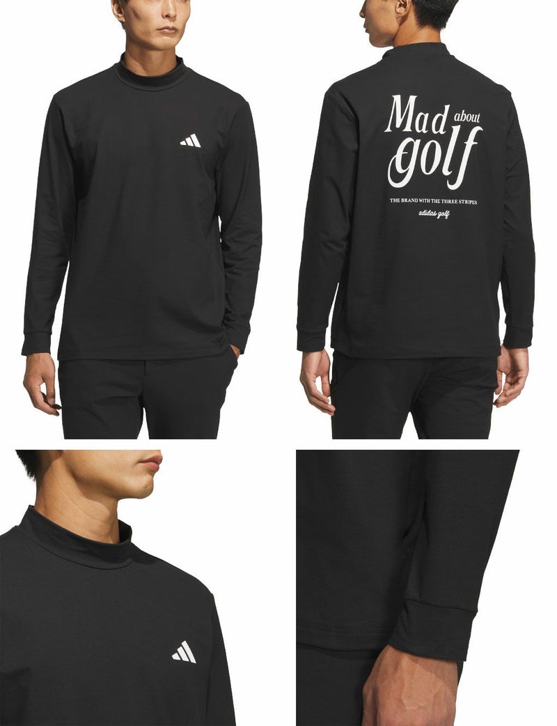 アディダスバックグラフィック長袖モックシャツJVV08メンズゴルフウェアゴルフ2025春夏モデルadidas日本正規品