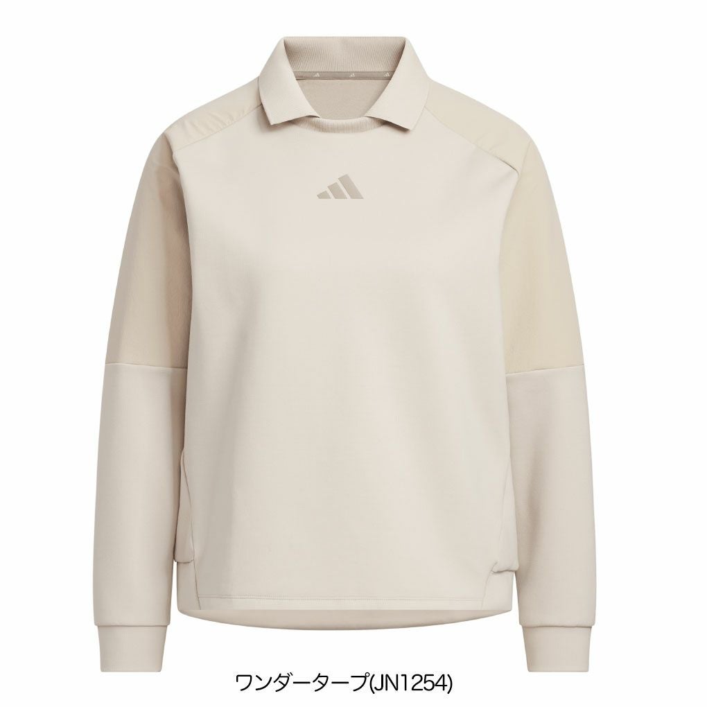 アディダスビヨンドザコース ファブリックミックスプルオーバースウェットJWJ87レディースゴルフウェアゴルフ2025春夏モデルadidas日本正規品