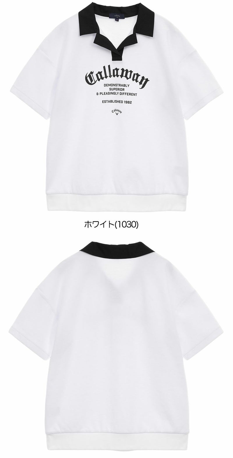 キャロウェイ半袖スウェットシャツC25217201レディースゴルフウェア2025秋冬モデルCallaway日本正規品