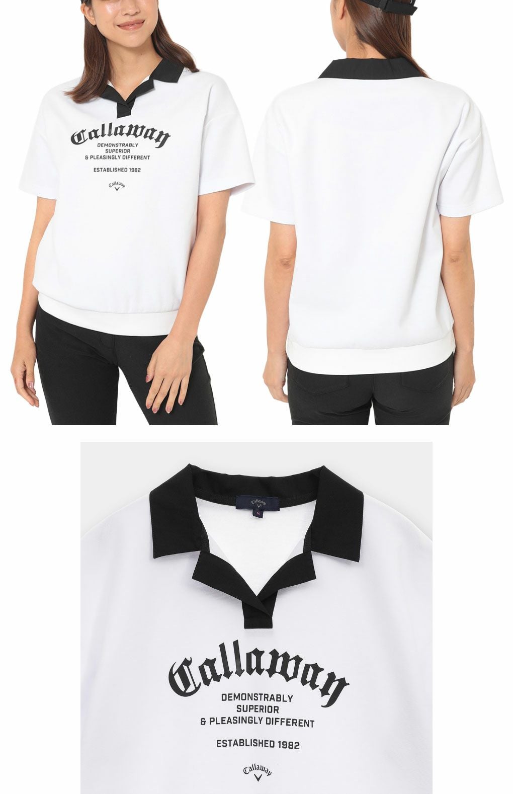 キャロウェイ半袖スウェットシャツC25217201レディースゴルフウェア2025秋冬モデルCallaway日本正規品