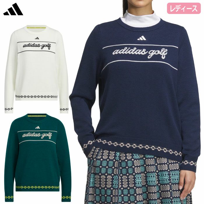 アディダストラディショナルパターンセーターJWK02レディースゴルフウェアゴルフ2025春夏モデルadidas日本正規品