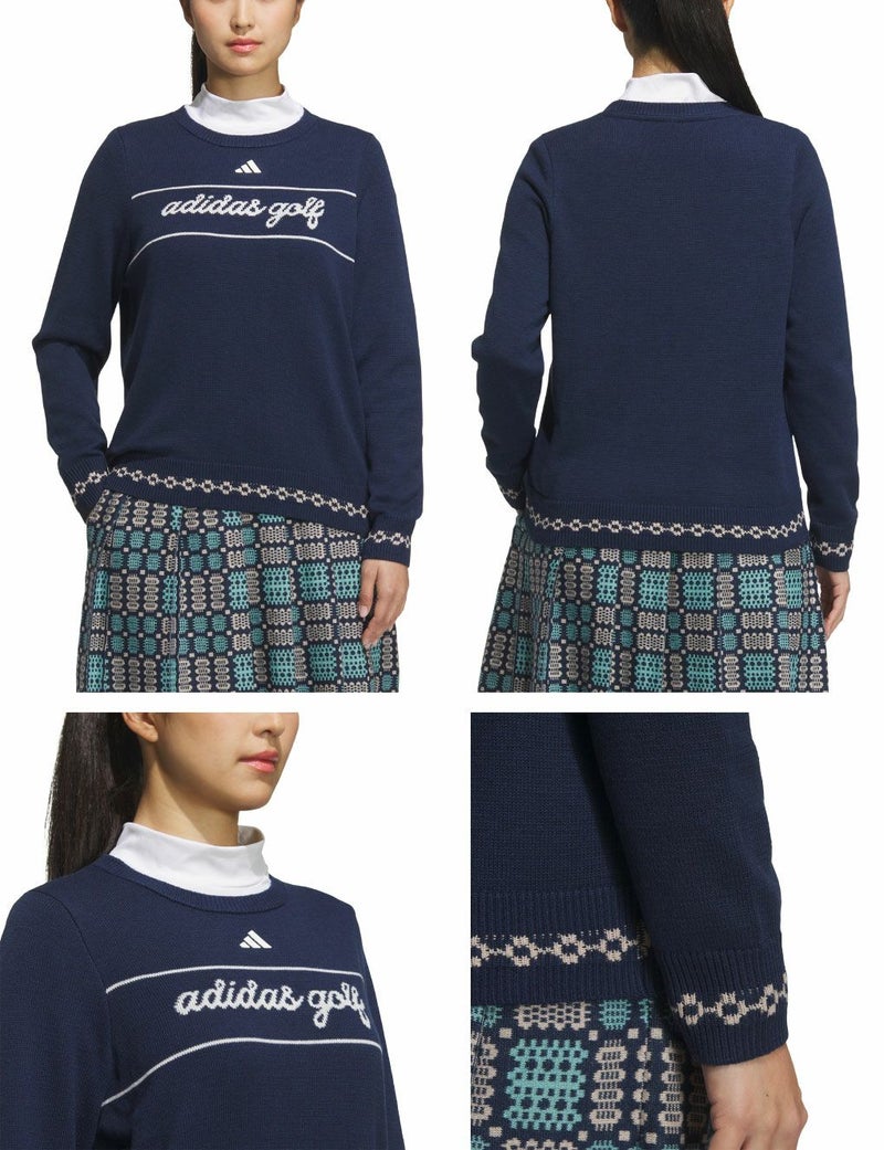 アディダストラディショナルパターンセーターJWK02レディースゴルフウェアゴルフ2025春夏モデルadidas日本正規品