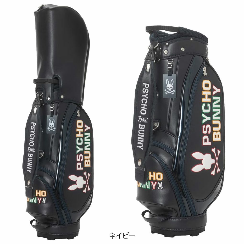 サイコバニーPsychoBunnyLOGOARTキャディバッグ9.0型PBMG5FC446インチ対応ゴルフバッグ2025年モデル日本正規品