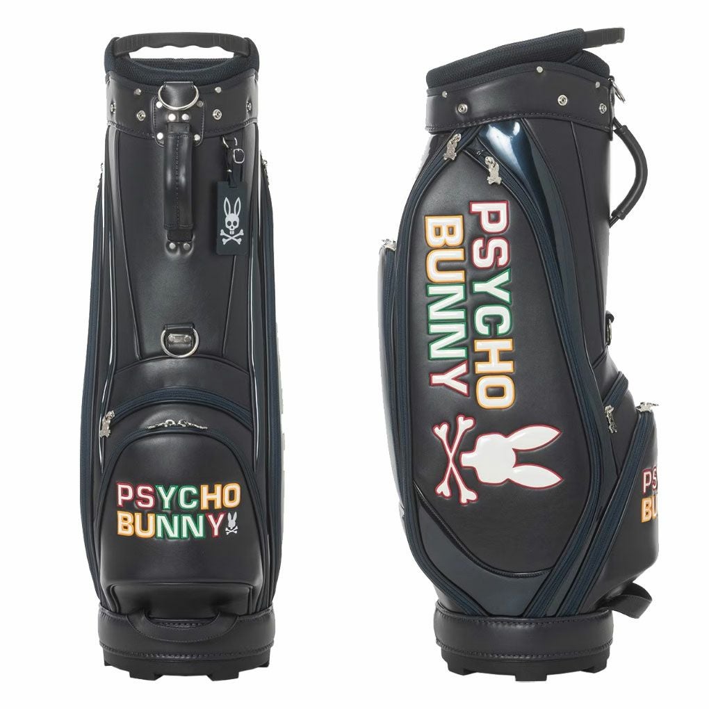 サイコバニーPsychoBunnyLOGOARTキャディバッグ9.0型PBMG5FC446インチ対応ゴルフバッグ2025年モデル日本正規品