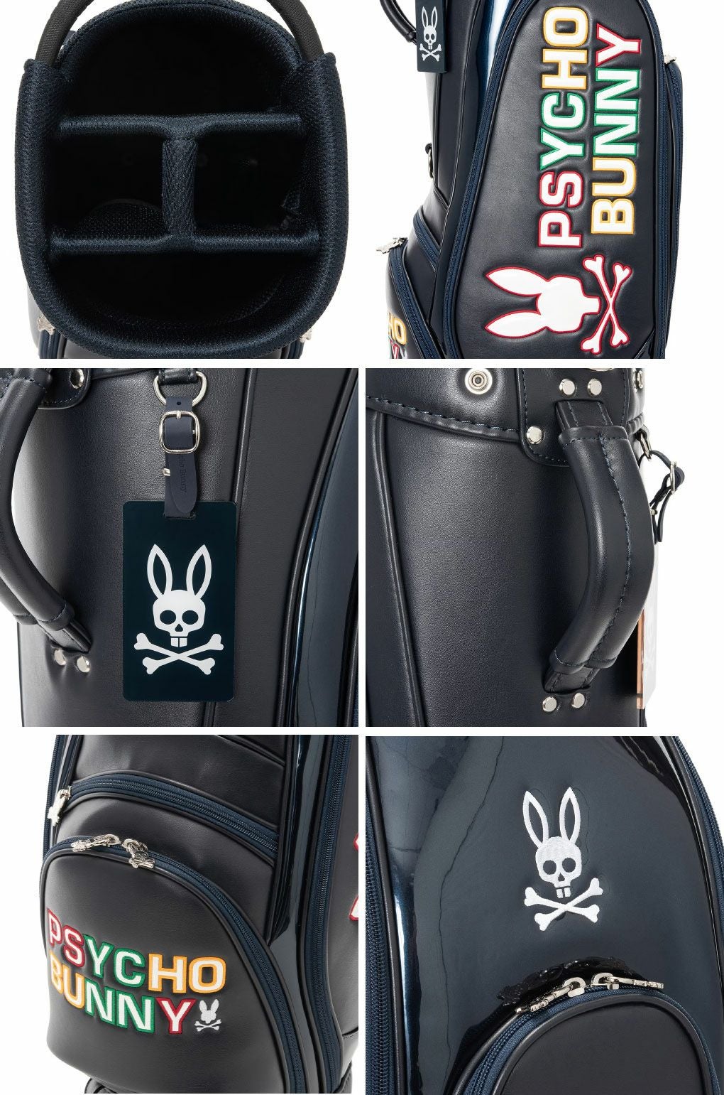 サイコバニーPsychoBunnyLOGOARTキャディバッグ9.0型PBMG5FC446インチ対応ゴルフバッグ2025年モデル日本正規品