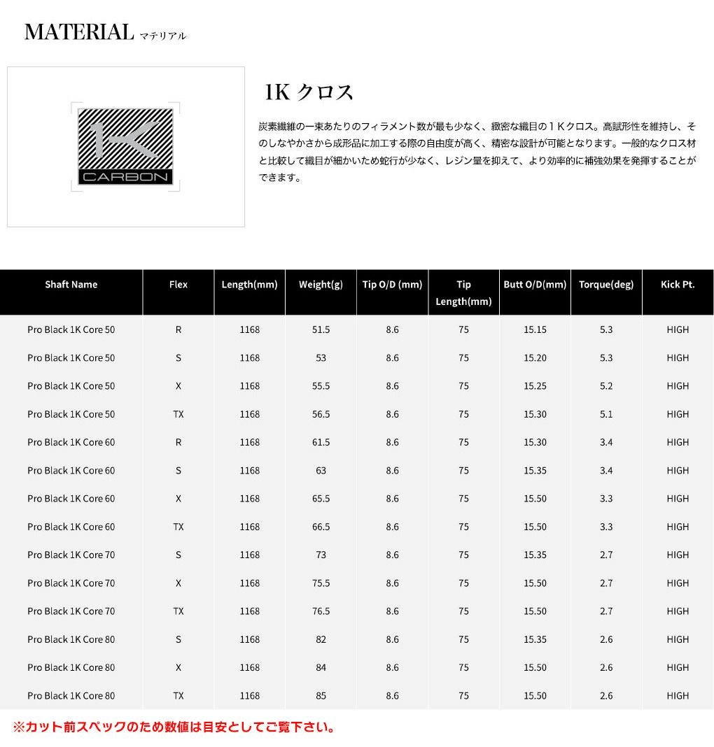 タイトリストスリーブ付きシャフト