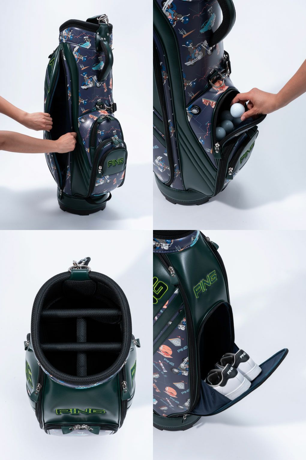PINGピンキャディバッグCB-N2506MR.PINGライダー9.0型5分割カートバッグゴルフ2025年モデル日本正規品