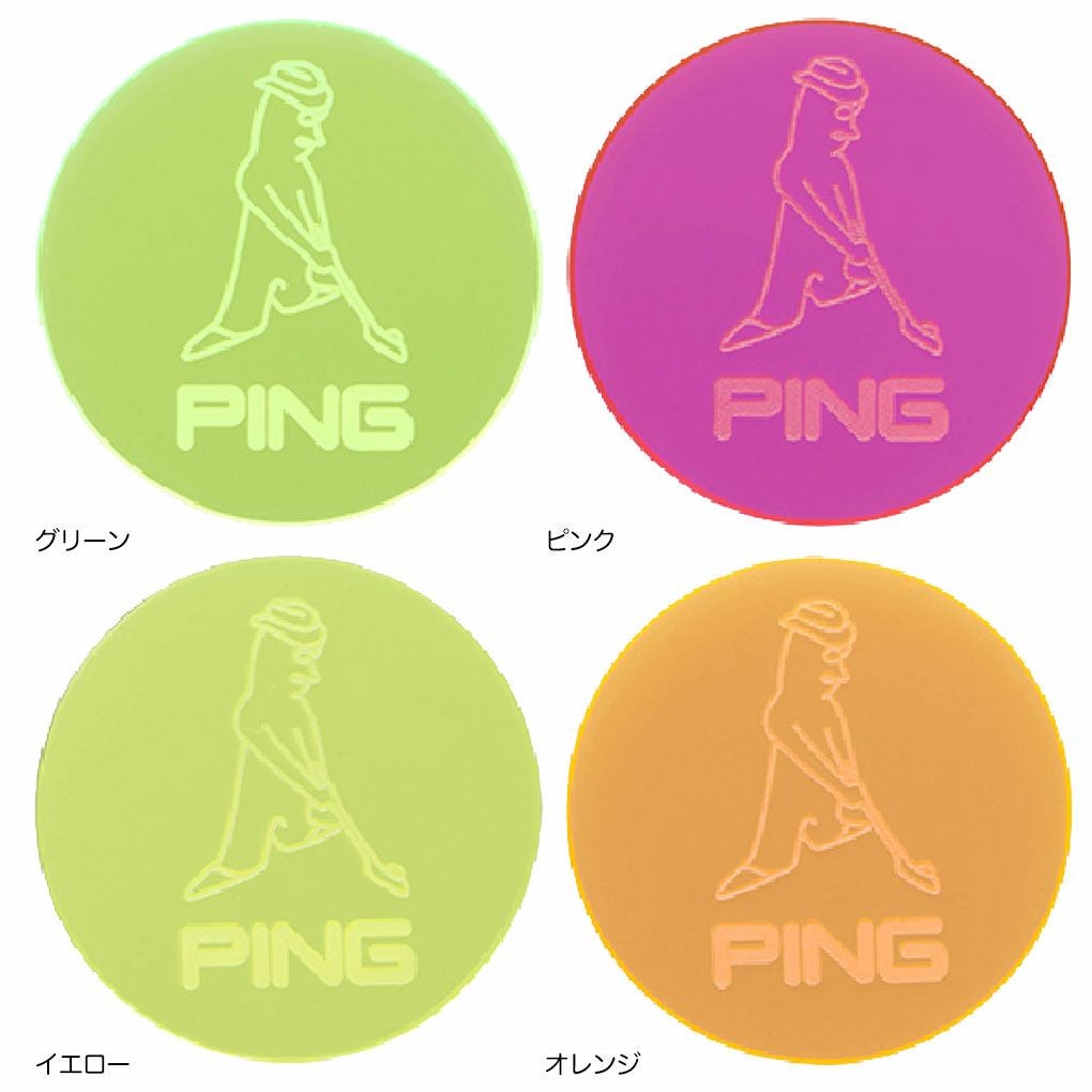 PINGピンAC-U2509ネオンマーカーMR.PINGボールマーカーゴルフ2025年モデル日本正規品