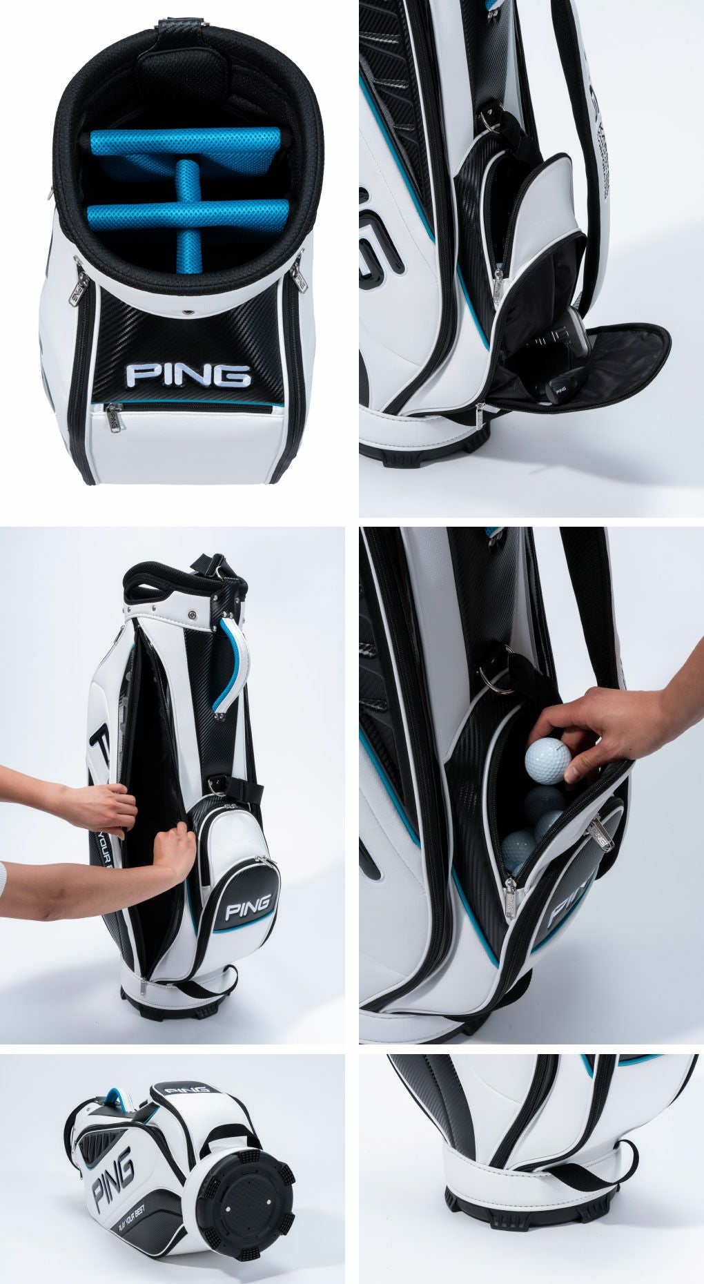 PING ピン キャディバッグ CB-U2505 エクストラライト 9.0型 5分割