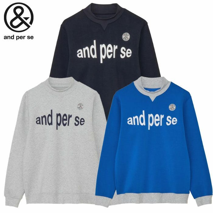 アンパスィショットスムーザースウェットプルオーバーAMF6205J1メンズandperse2025秋冬モデル日本正規品