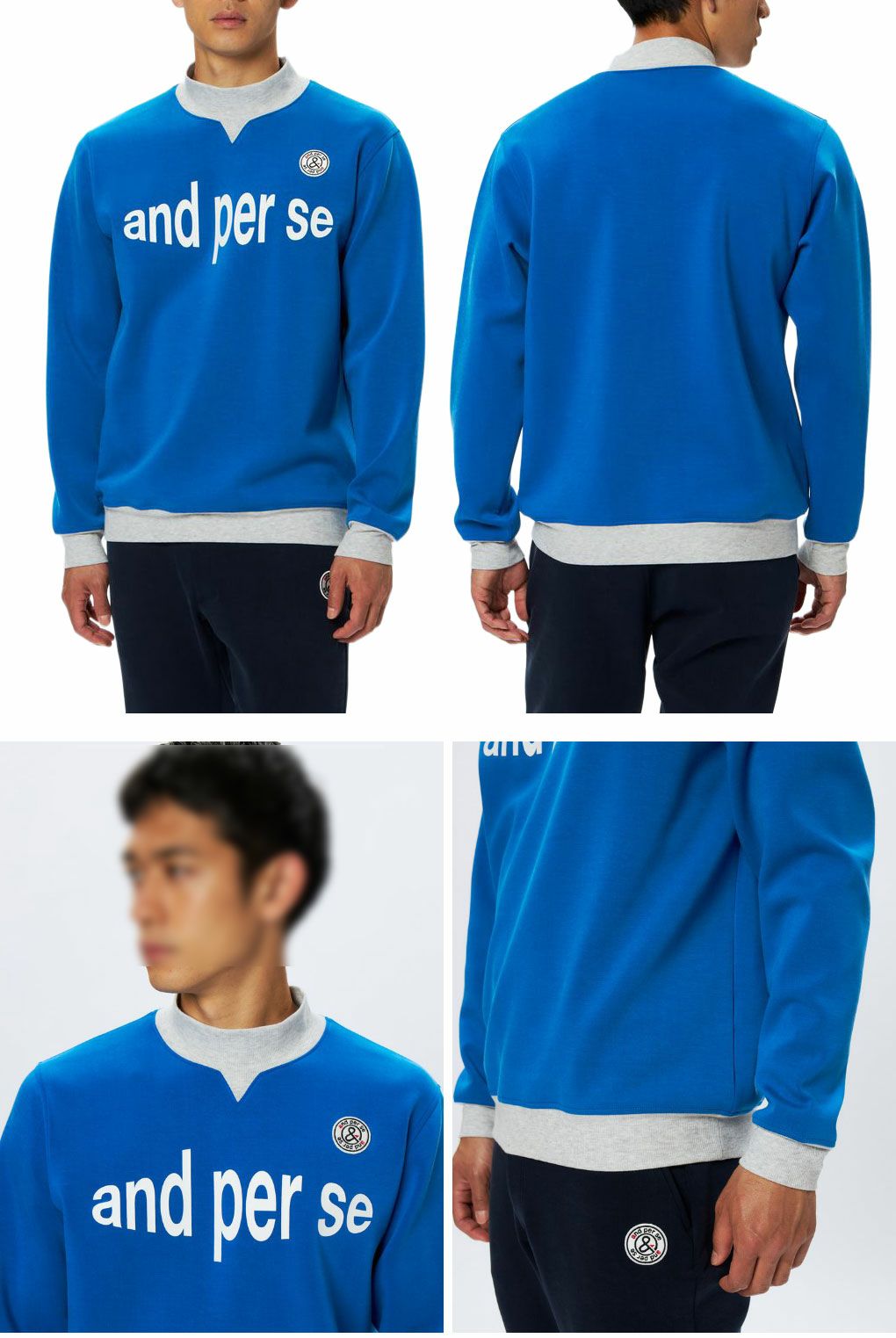 アンパスィショットスムーザースウェットプルオーバーAMF6205J1メンズandperse2025秋冬モデル日本正規品