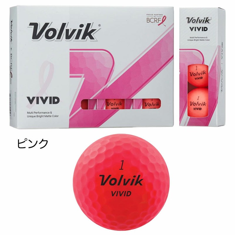 ボルビックVolvik2025BCRFVividPinkGolfBallsピンク2025年モデルUSA直輸入品