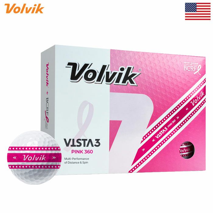 ボルビックVolvik2025Vista3Prism360BCRFGolfBallsピンク2025年モデルUSA直輸入品