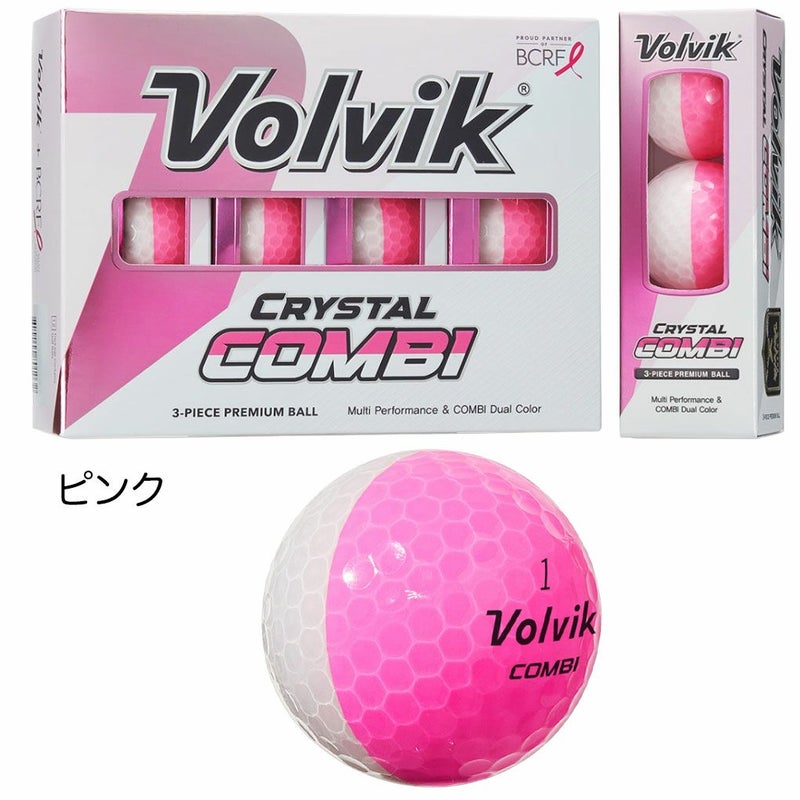 ボルビックVolvik2025BCRFCrystalCombiPinkGolfBallsピンク2025年モデルUSA直輸入品