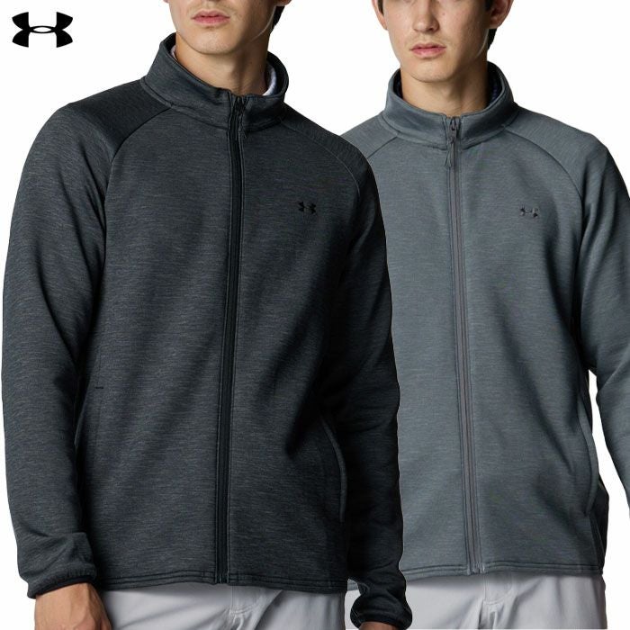 Under Armour フルジップジャケット XXL ブラック/ライム アンダーアーマー UAドライブ ミッドレイヤー フルジップ ジャケット