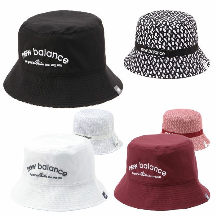 ニューバランス無地×ロゴジオメトリックリバーシブル仕様バケットハット012-5287003メンズレディースゴルフキャップ帽子newbalance2025春夏モデル日本正規品