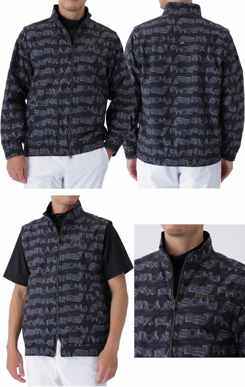 ピンPING2WAYドットグラデーションスタンドブルゾン621-5220801メンズゴルフウェア2025秋冬モデル日本正規品