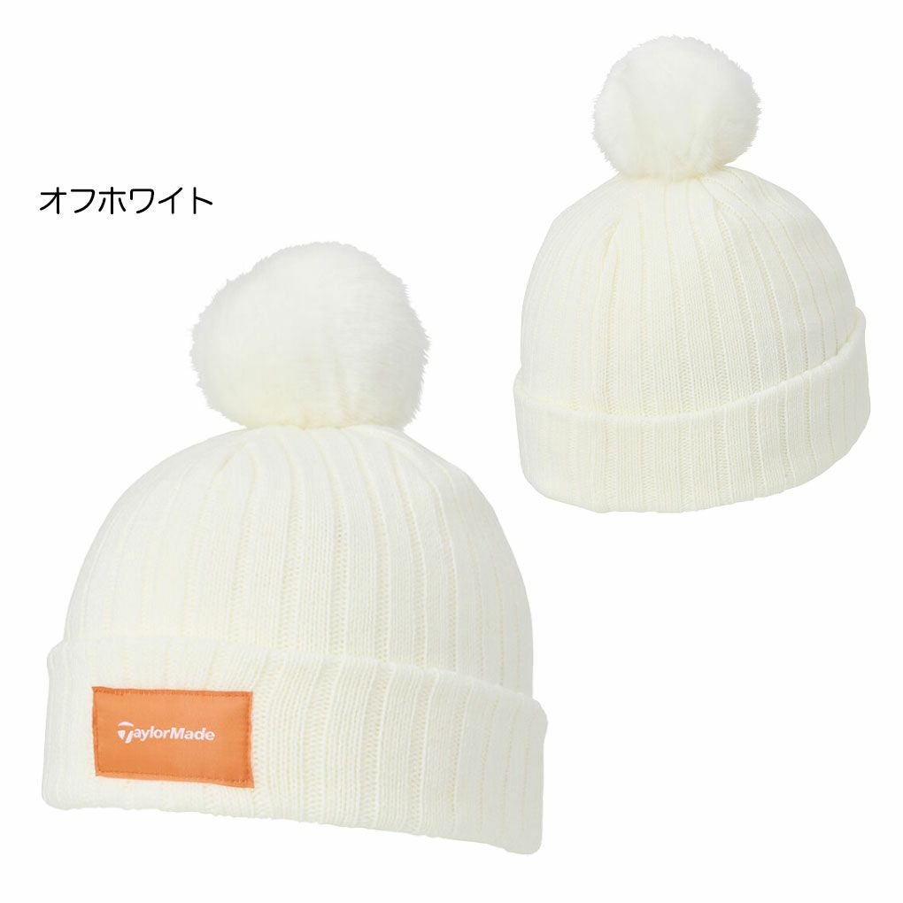 テーラーメイドウィメンズWポンポンニットキャップUN944レディースゴルフキャップ帽子ゴルフTaylorMade日本正規品2025秋冬モデル