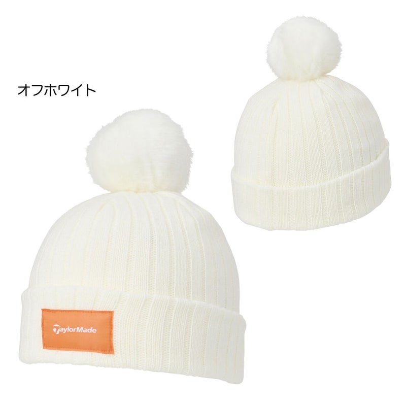 テーラーメイドウィメンズWポンポンニットキャップUN944レディースゴルフキャップ帽子ゴルフTaylorMade日本正規品2025秋冬モデル