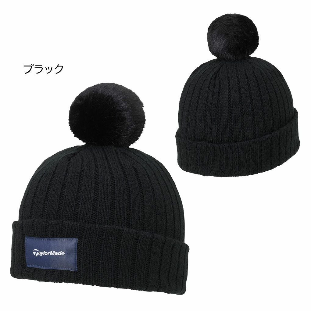 テーラーメイドウィメンズWポンポンニットキャップUN944レディースゴルフキャップ帽子ゴルフTaylorMade日本正規品2025秋冬モデル