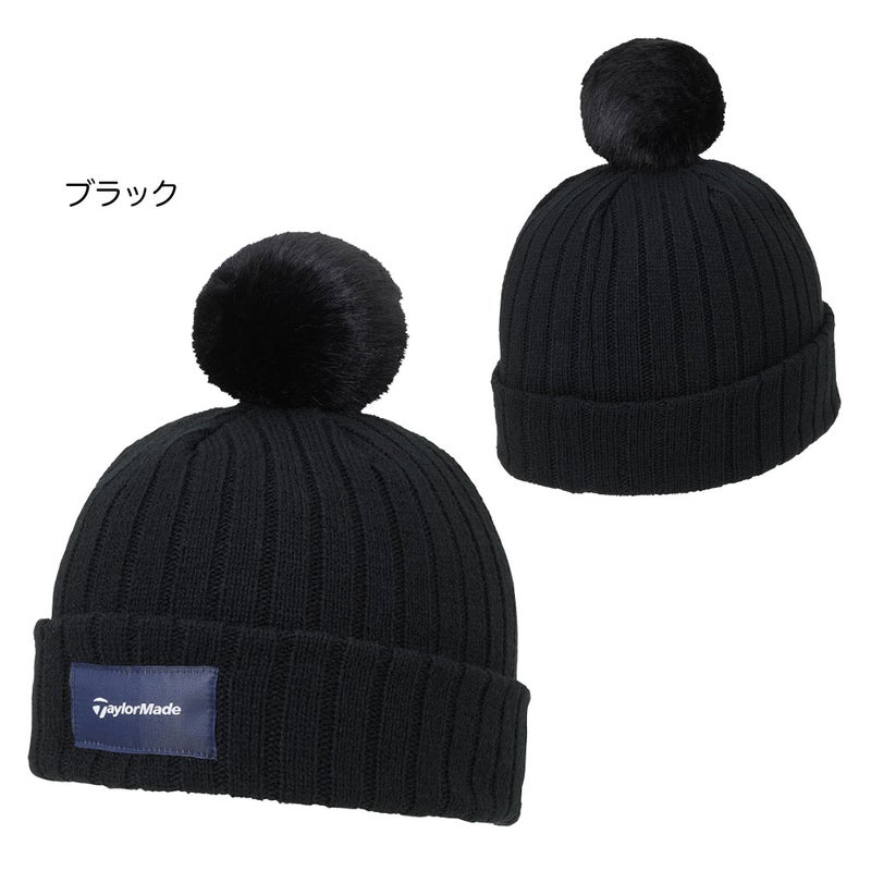 テーラーメイドウィメンズWポンポンニットキャップUN944レディースゴルフキャップ帽子ゴルフTaylorMade日本正規品2025秋冬モデル