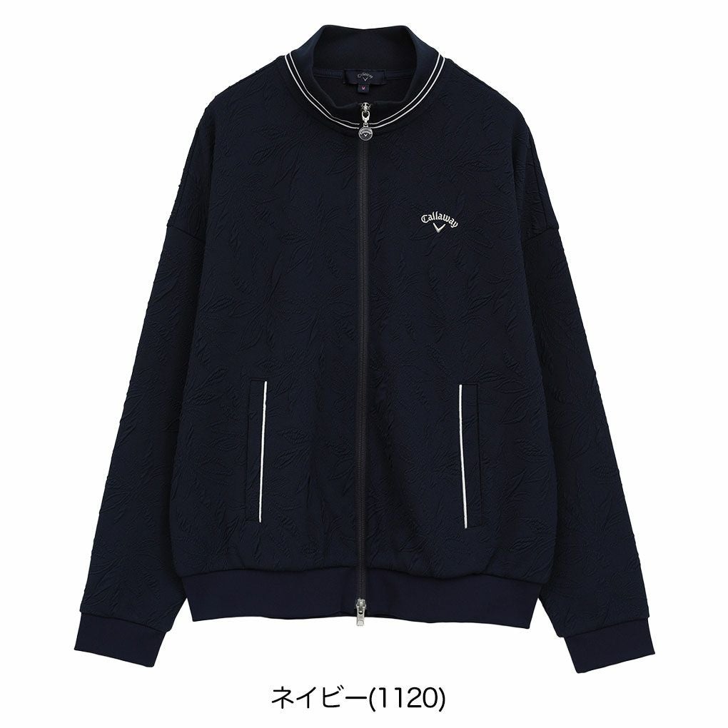 キャロウェイフラワージャカードフルジップスウェットC25217203レディースゴルフウェア2025秋冬モデルCallaway日本正規品