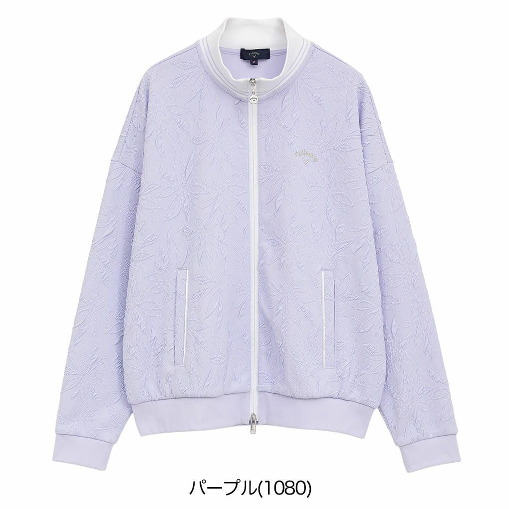 キャロウェイフラワージャカードフルジップスウェットC25217203レディースゴルフウェア2025秋冬モデルCallaway日本正規品