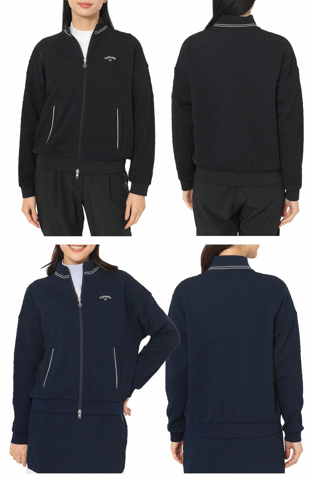 キャロウェイフラワージャカードフルジップスウェットC25217203レディースゴルフウェア2025秋冬モデルCallaway日本正規品