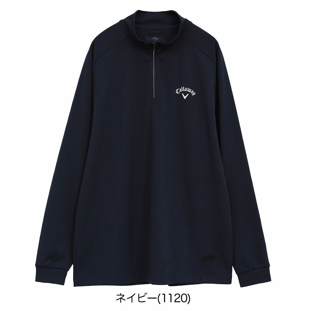 キャロウェイロゴジャカードハーフジップモックネックC25233102メンズゴルフウェア2025秋冬モデルCallaway日本正規品