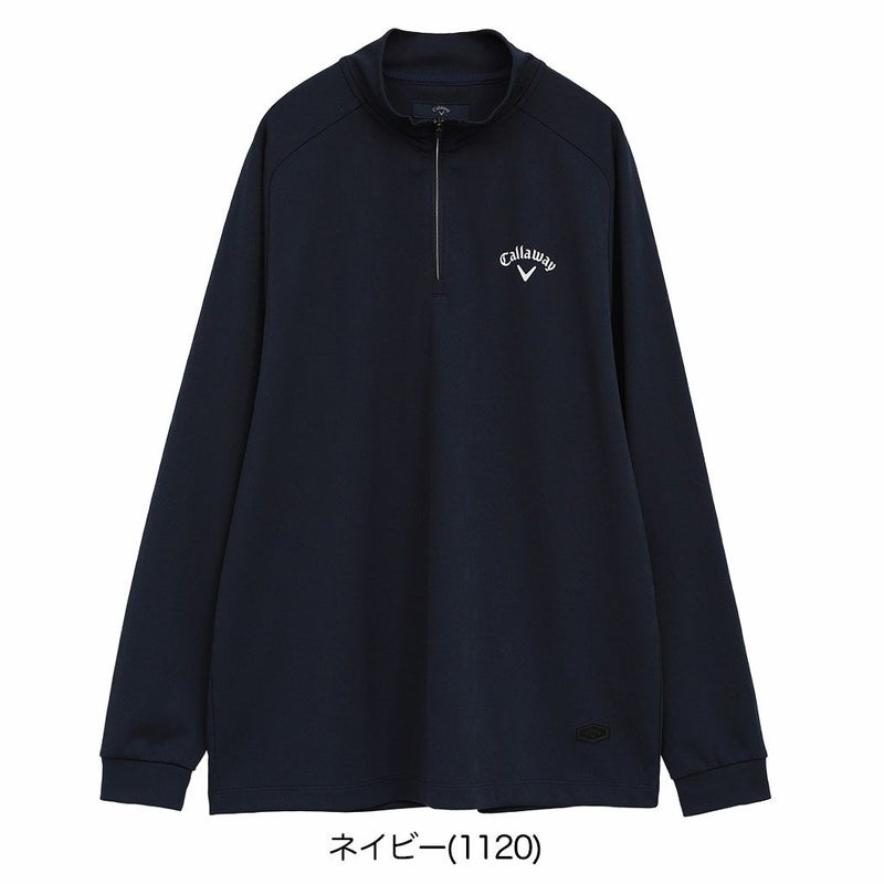 キャロウェイロゴジャカードハーフジップモックネックC25233102メンズゴルフウェア2025秋冬モデルCallaway日本正規品