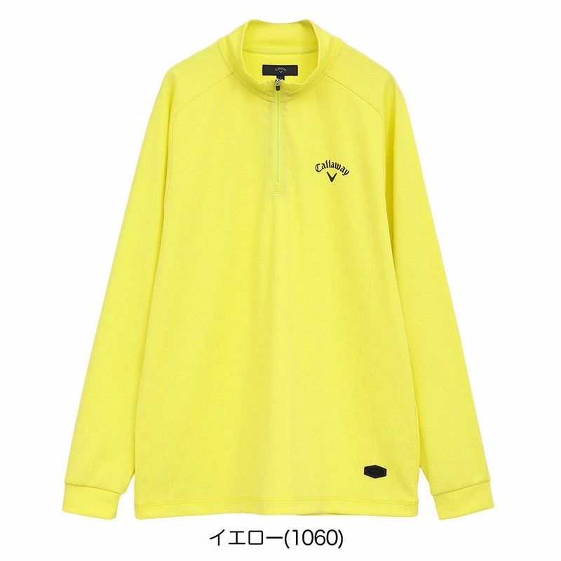 キャロウェイロゴジャカードハーフジップモックネックC25233102メンズゴルフウェア2025秋冬モデルCallaway日本正規品