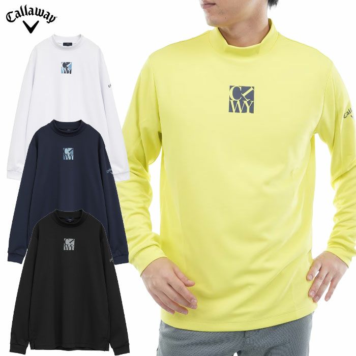 キャロウェイワッフルハーフジップモックネックシャツC25233103メンズゴルフウェア2025秋冬モデルCallaway日本正規品