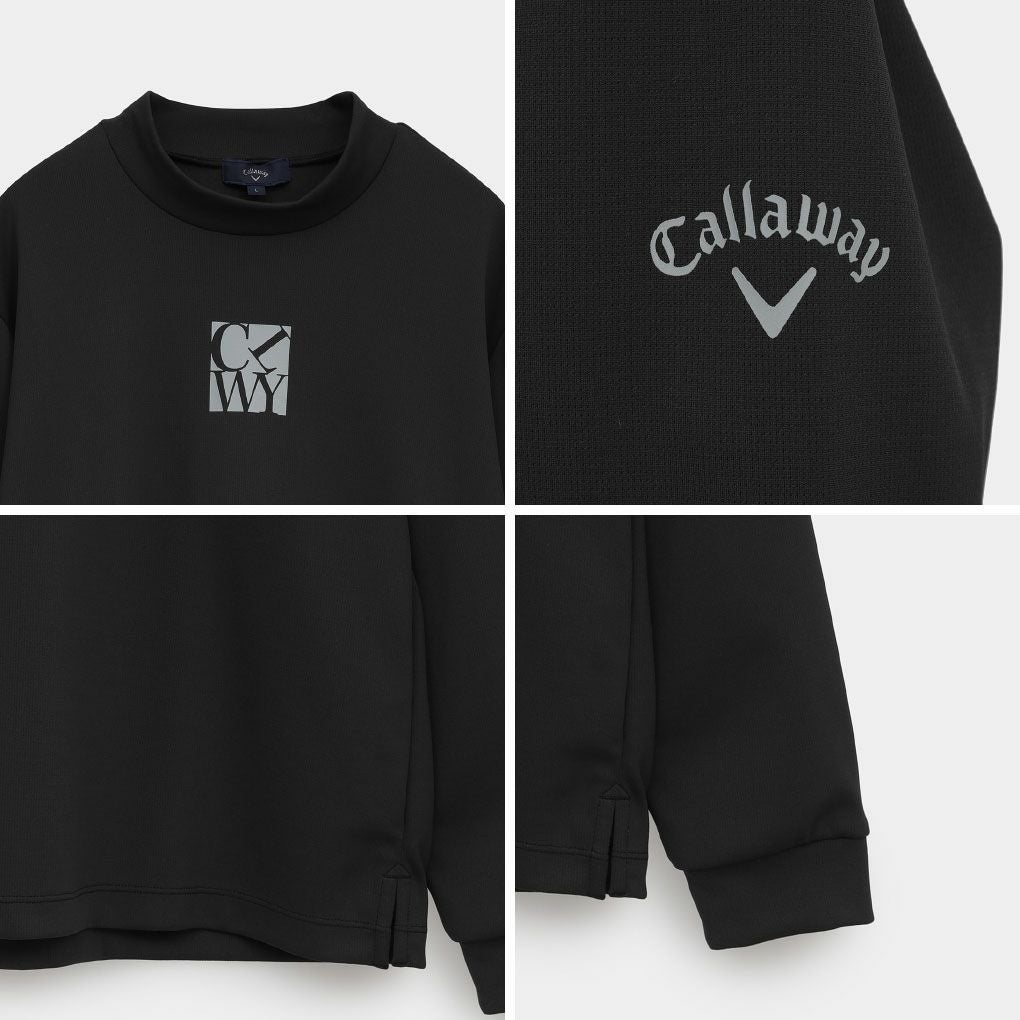 キャロウェイワッフルハーフジップモックネックシャツC25233103メンズゴルフウェア2025秋冬モデルCallaway日本正規品