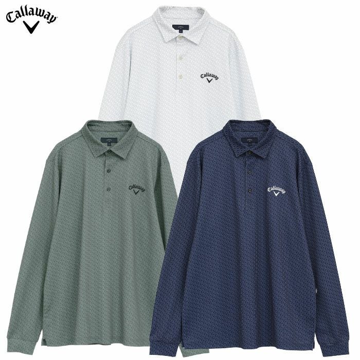 キャロウェイロゴプリントオニカノコ長袖シャツC25233107メンズゴルフウェア2025秋冬モデルCallaway日本正規品