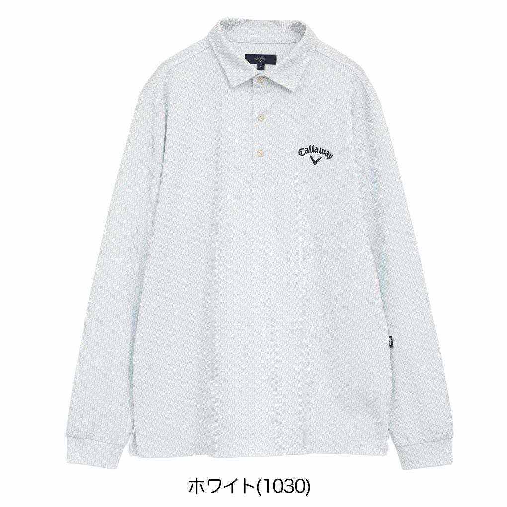 キャロウェイロゴプリントオニカノコ長袖シャツC25233107メンズゴルフウェア2025秋冬モデルCallaway日本正規品