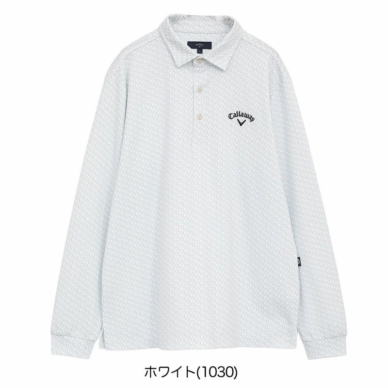 キャロウェイロゴプリントオニカノコ長袖シャツC25233107メンズゴルフウェア2025秋冬モデルCallaway日本正規品