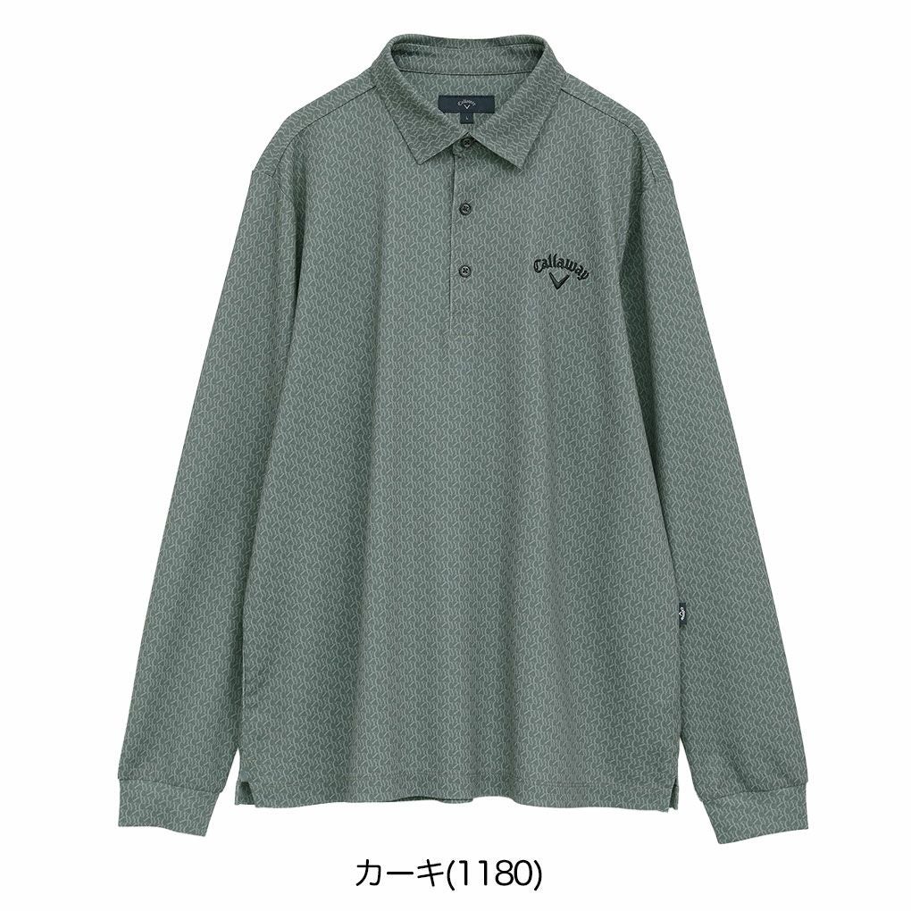 キャロウェイロゴプリントオニカノコ長袖シャツC25233107メンズゴルフウェア2025秋冬モデルCallaway日本正規品