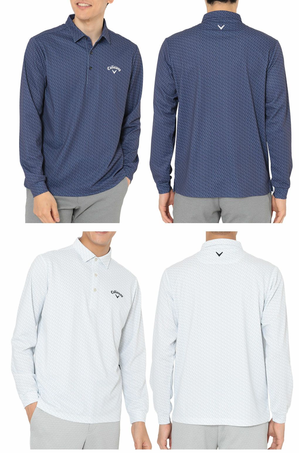 キャロウェイロゴプリントオニカノコ長袖シャツC25233107メンズゴルフウェア2025秋冬モデルCallaway日本正規品