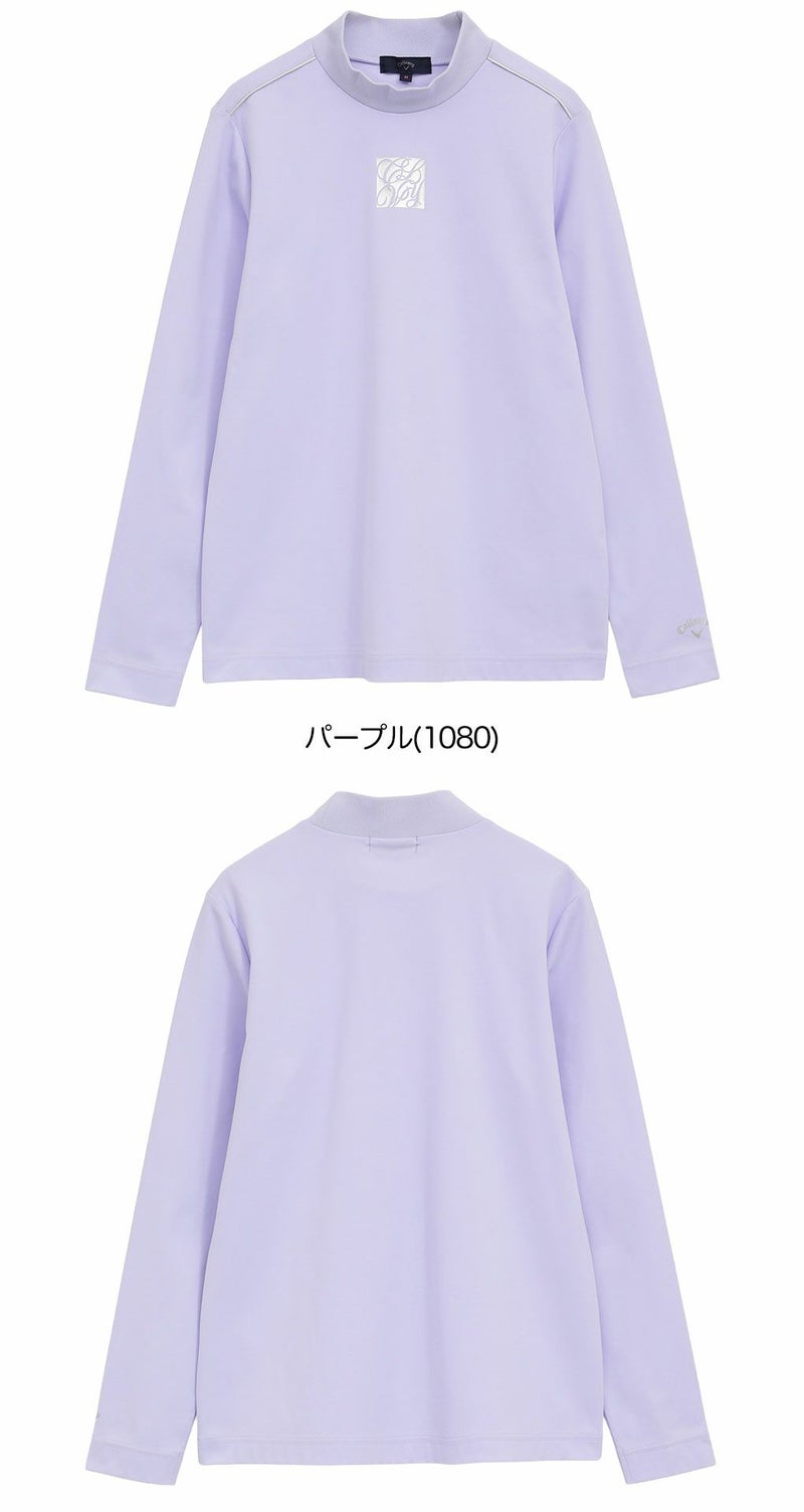 キャロウェイポリエステルスムース長袖モックネックシャツC25233201レディースゴルフウェア2025秋冬モデルCallaway日本正規品