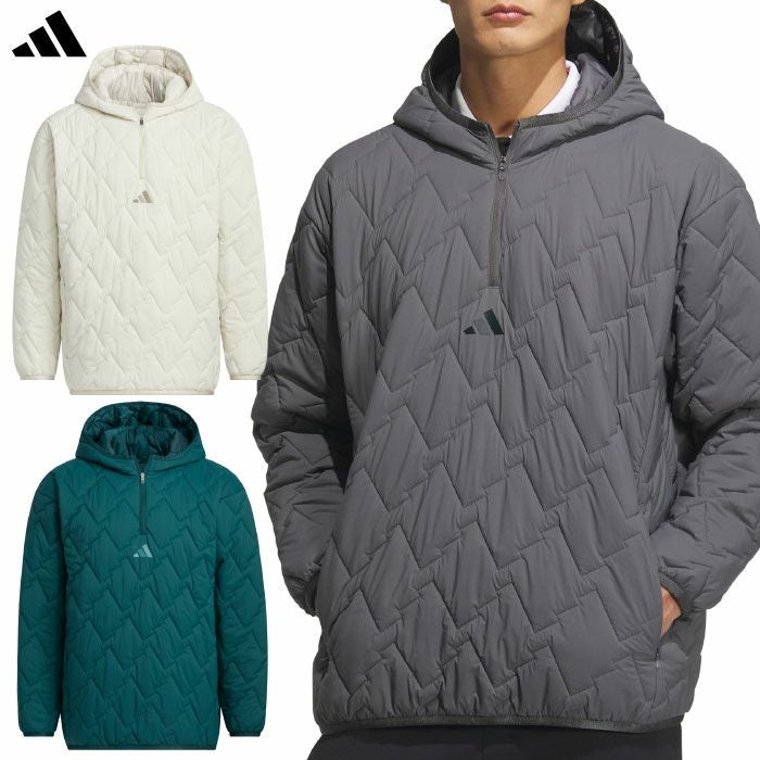 アディダスビヨンドザコースキルトハーフジップフーディージャケットJUW86メンズゴルフウェアゴルフ2025秋冬モデルadidas日本正規品