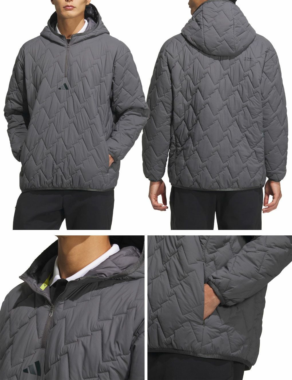 アディダスビヨンドザコースキルトハーフジップフーディージャケットJUW86メンズゴルフウェアゴルフ2025秋冬モデルadidas日本正規品